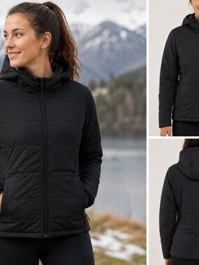 Icebreaker MerinoLoft Collingwood Hooded Jacket Women's XS NWT Black